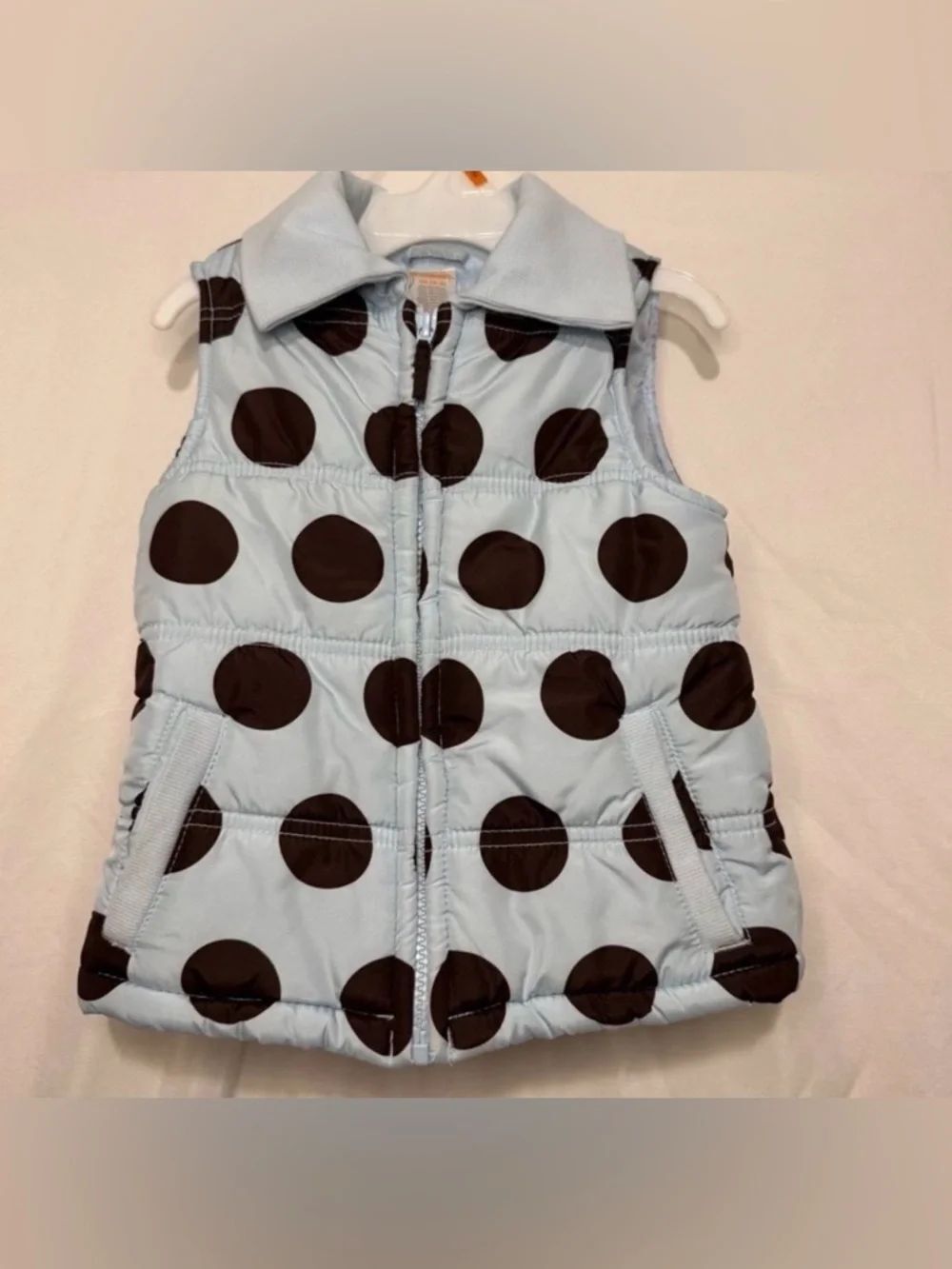 Girls Gymboree Polka dot Puffer vest size XS(3-4)